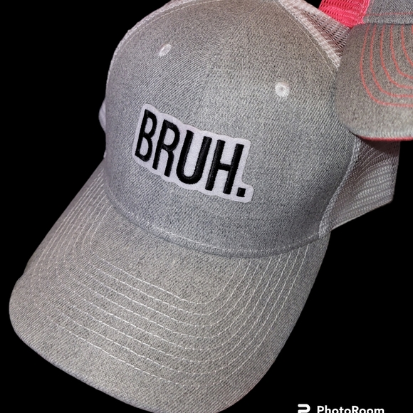 "Bruh" Snap Back 2 tone Hat - Picture 2 of 3